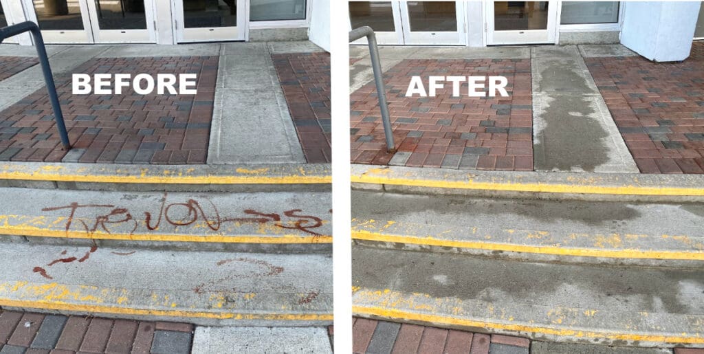 Graffiti removal before and after Surrey Vancouver